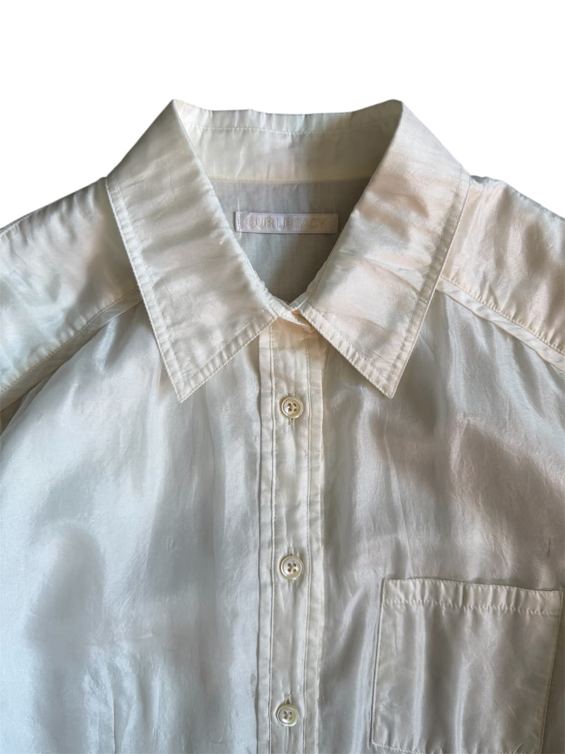 아워레가시 Our Legacy Silk White Shirt 상품이미지4