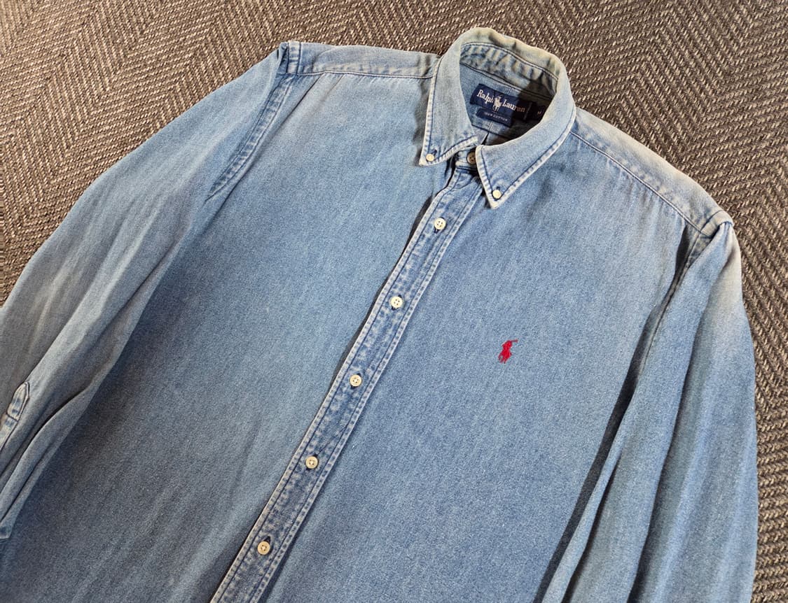폴로 랄프로렌 OG 워시드 데님 셔츠 상품이미지3