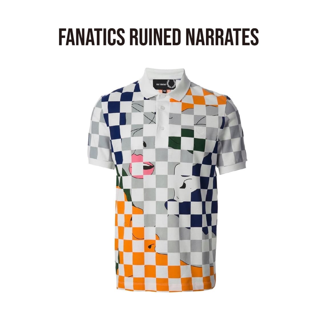 [40]14SS 라프시몬스 X 프레드페리 체크보드 폴로 상품이미지1