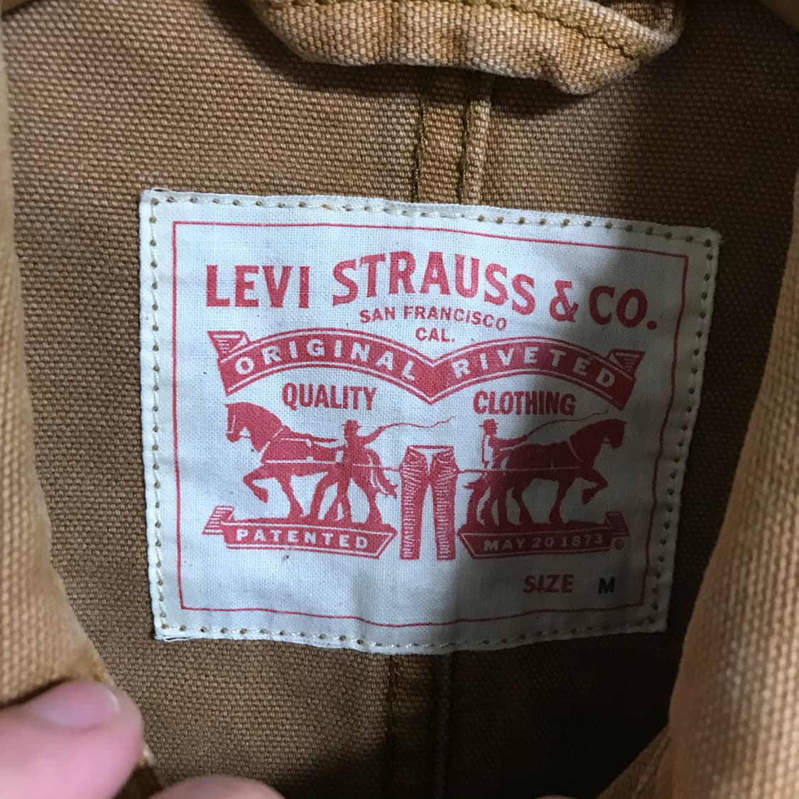 리바이스 90s 칼하트원단 커버울 자켓 상품이미지3