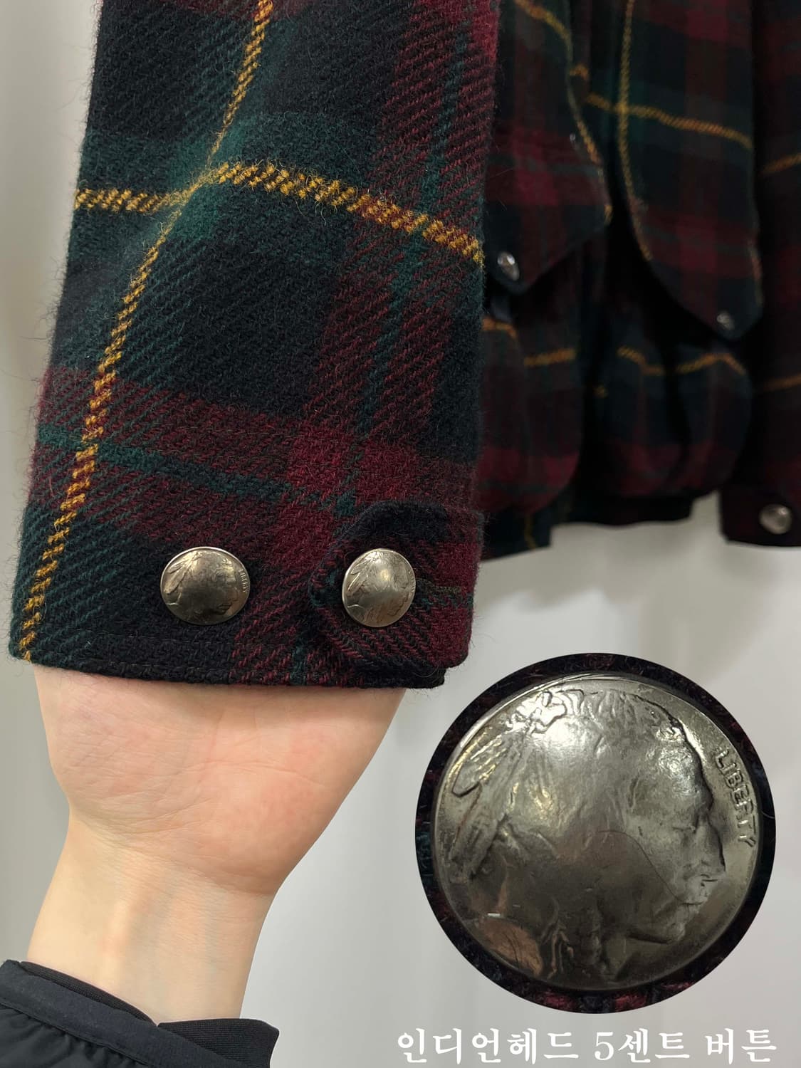 폴로 랄프로렌 인디언헤드 알파카 울 매키노 타탄체크 헌팅 자켓 상품이미지8