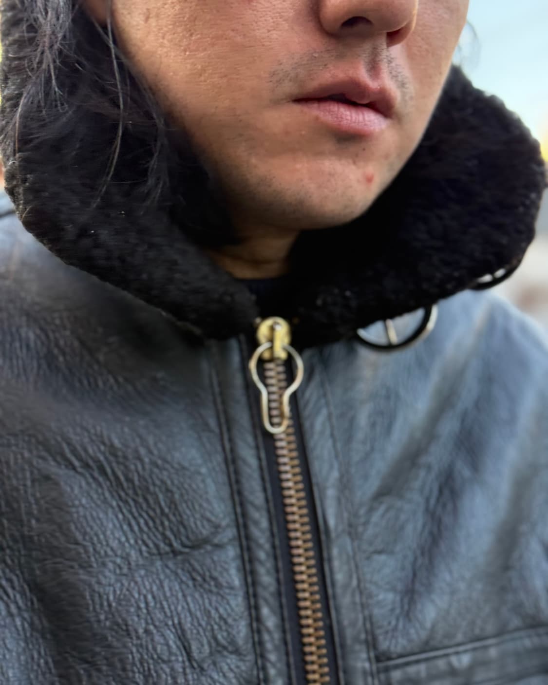 70-80‘s 유럽 빈티지 양가죽 타입 B-3 플라이트 베스트 40 상품이미지9