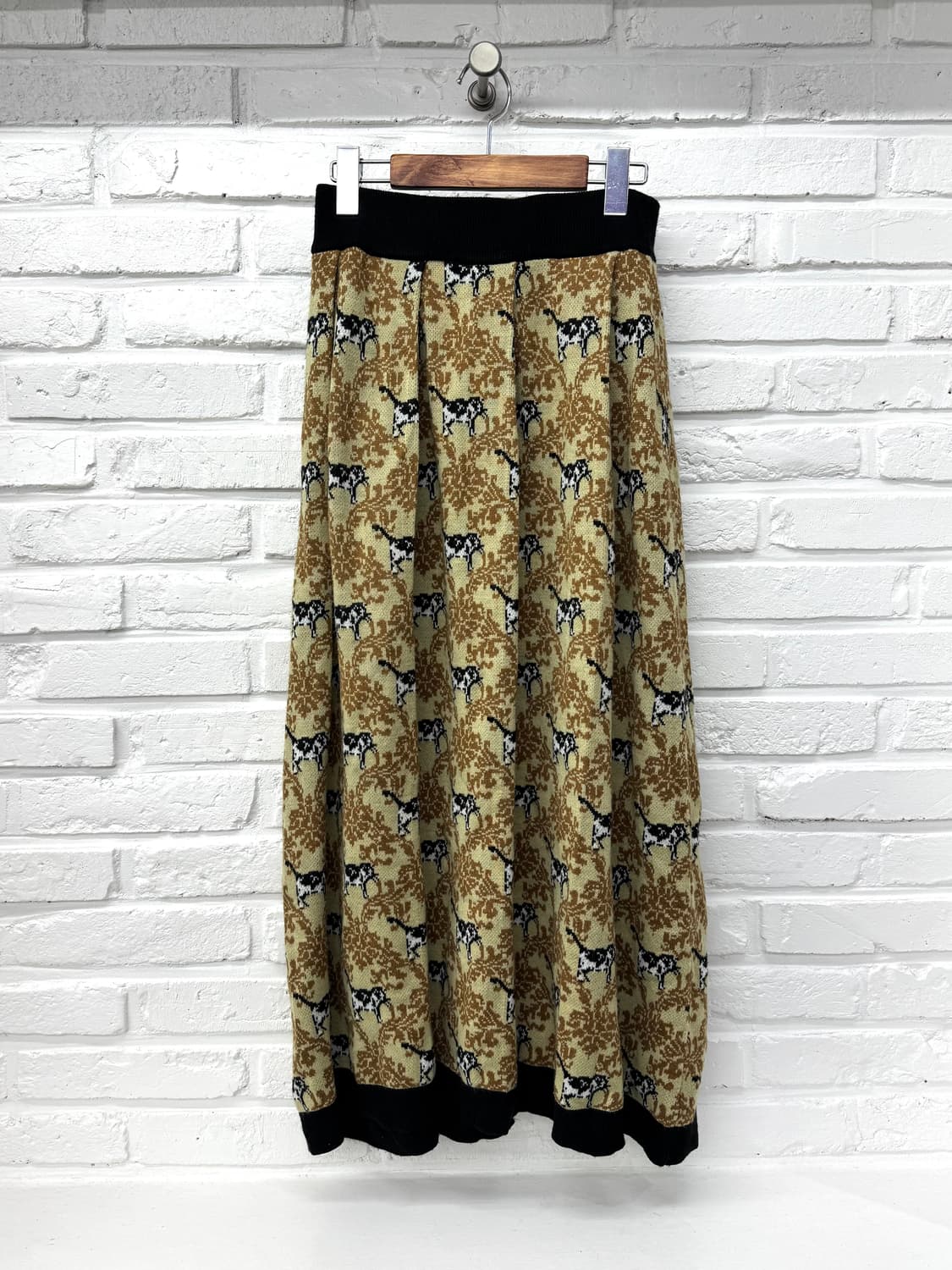 Gu x undercover 애니멀패턴 니트 롱스커트 상품이미지1