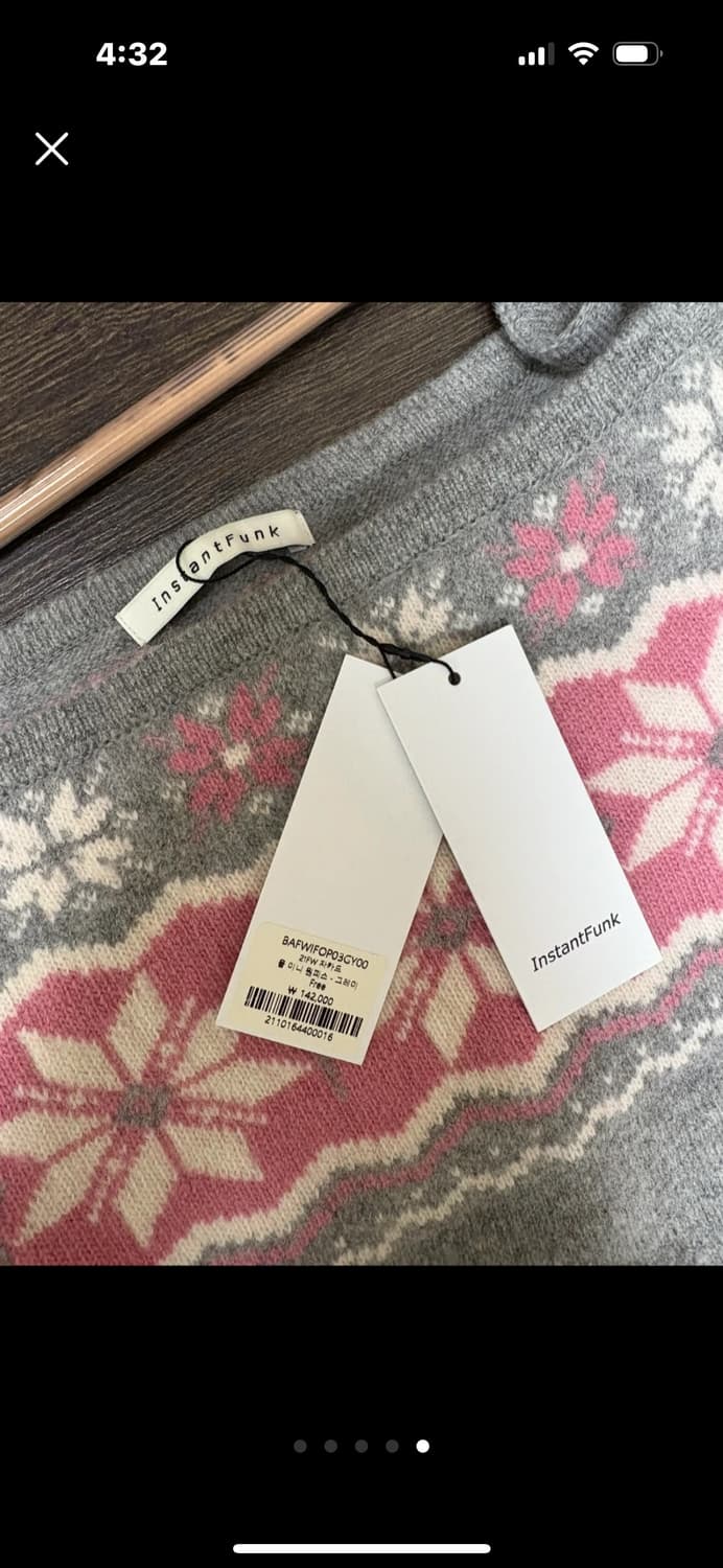 인스턴트펑크 자카드 울 미니 원피스 그레이 상품이미지5