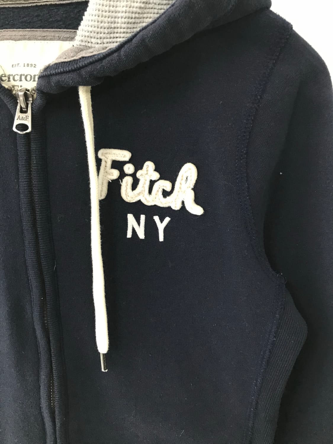 아베크롬비 y2k 와투케 딱붙 네이비 후드집업 상품이미지4