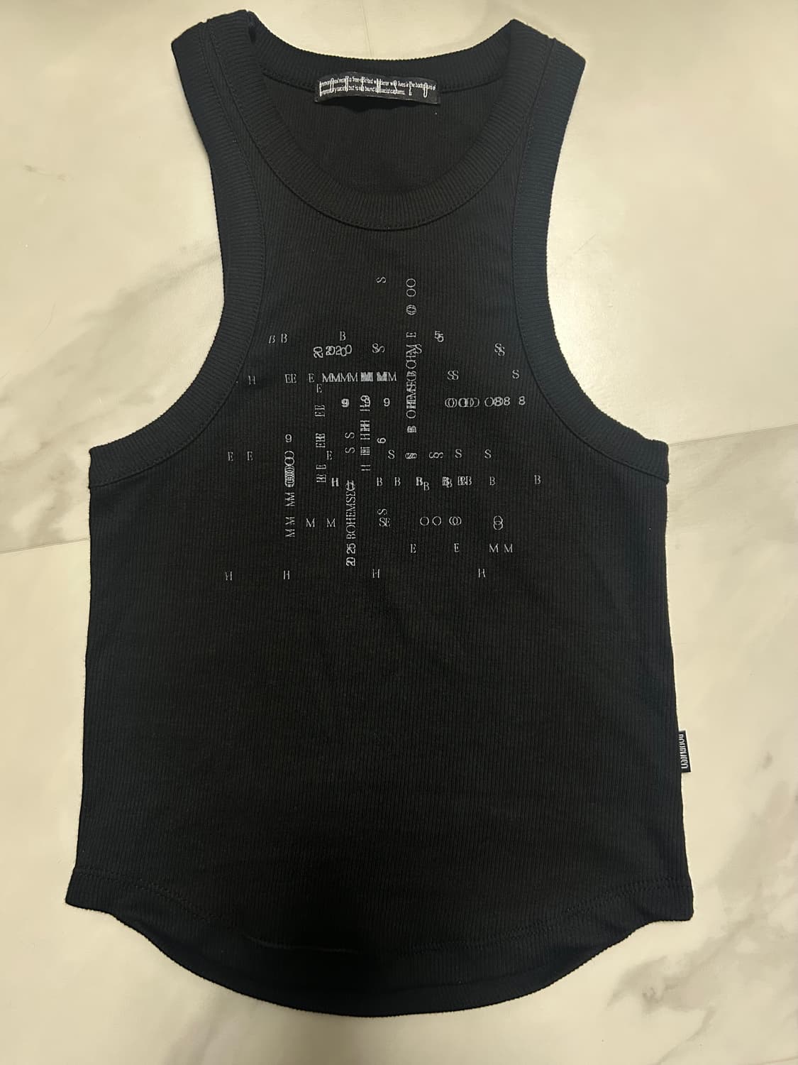 BLURRY TANK TOP, BLACK 상품이미지1