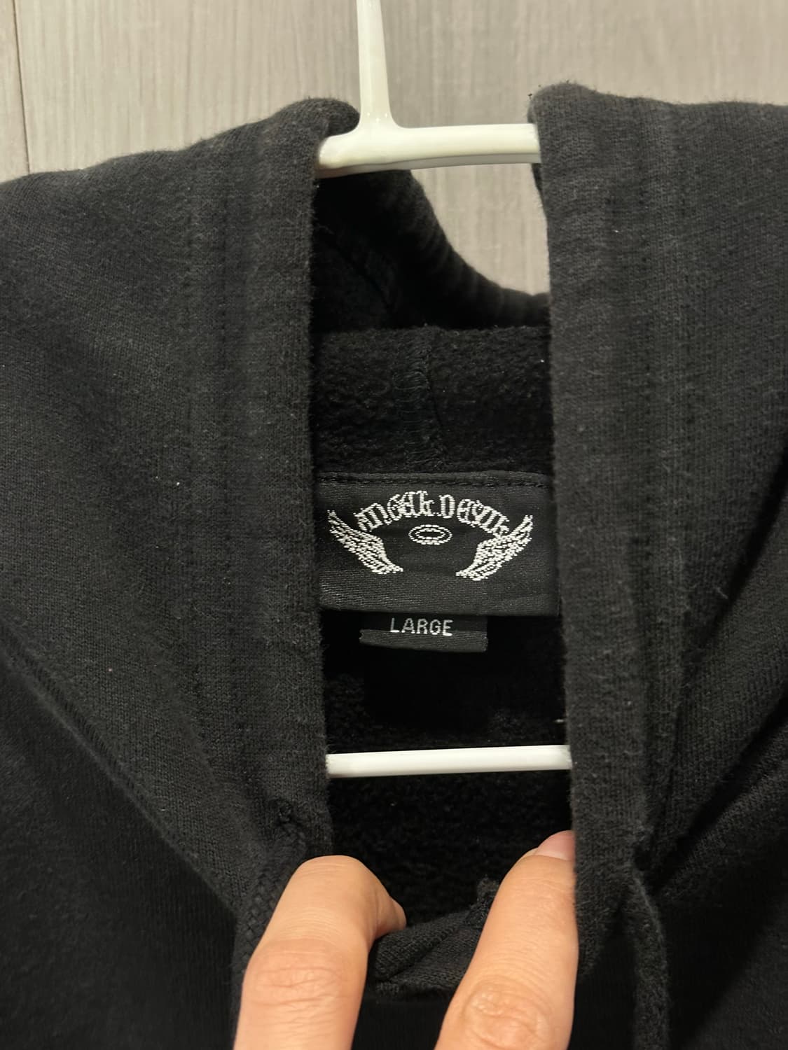 Angel Devil 빈티지 크로스 십자가 후드티 상품이미지4