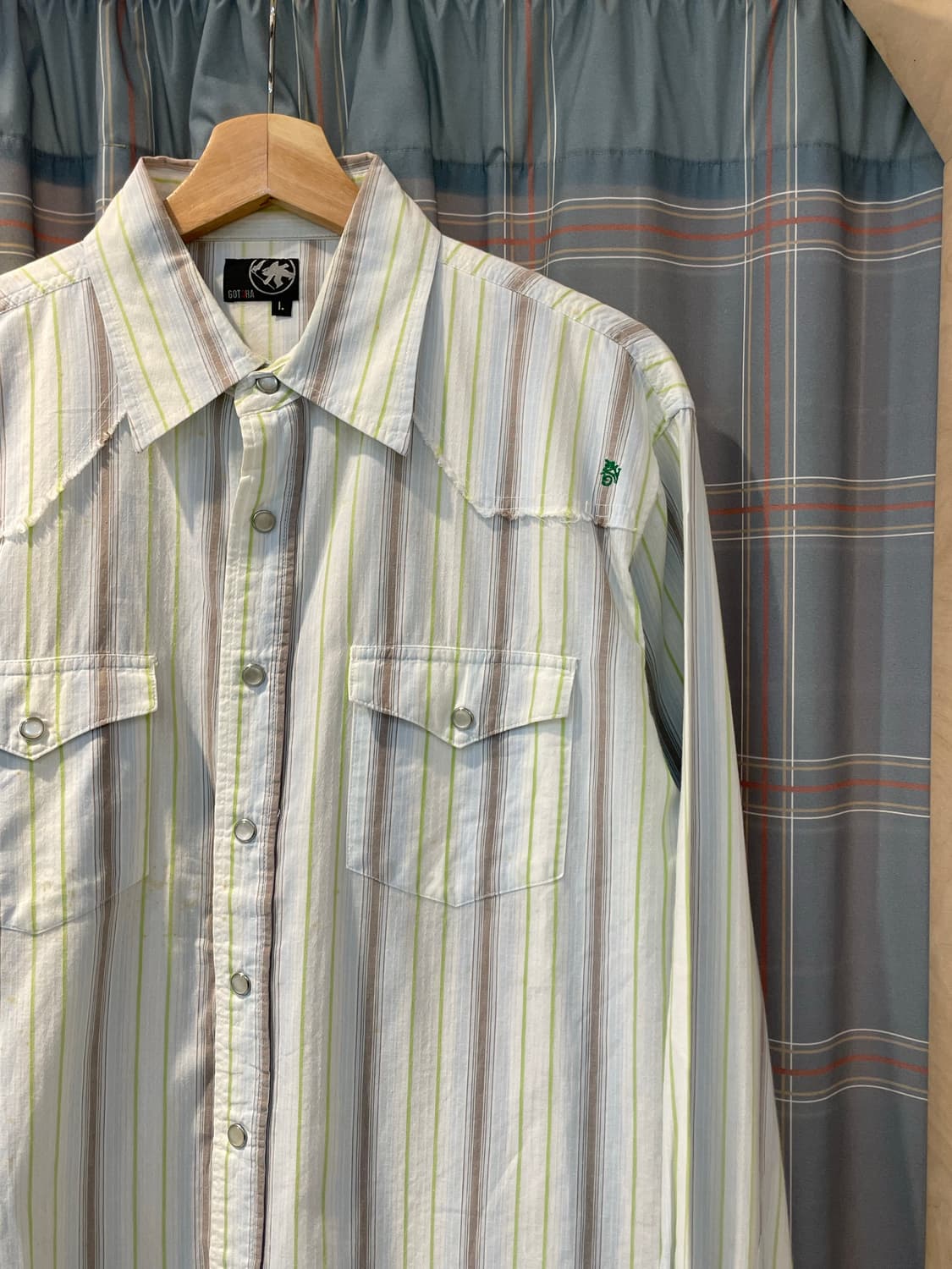 일본빈티지 스트라이프 웨스턴셔츠 상품이미지4