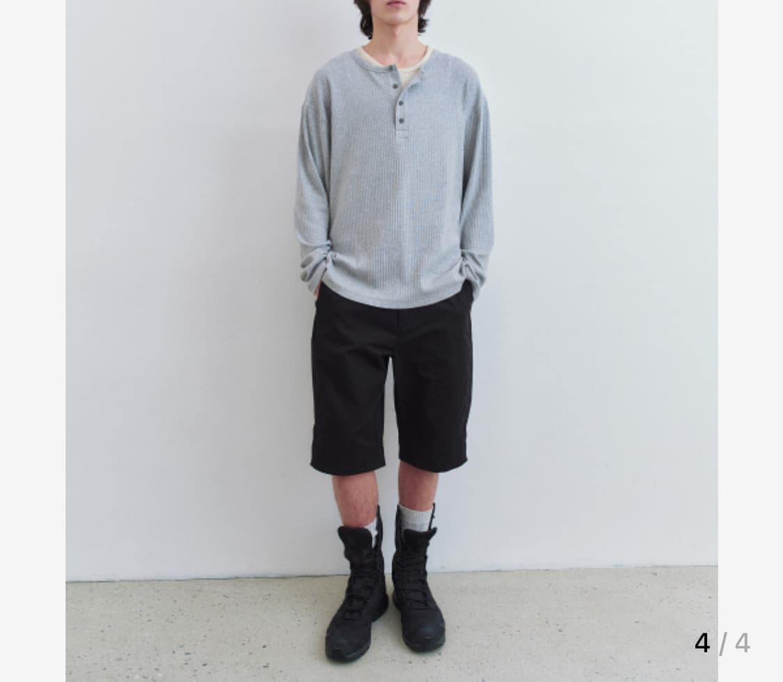 인사일런스 헨리넥 롱슬리브 티셔츠 L 상품이미지5