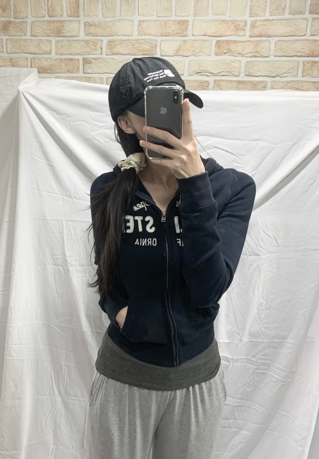 홀리스터 후드집업,네이비,XS 상품이미지4