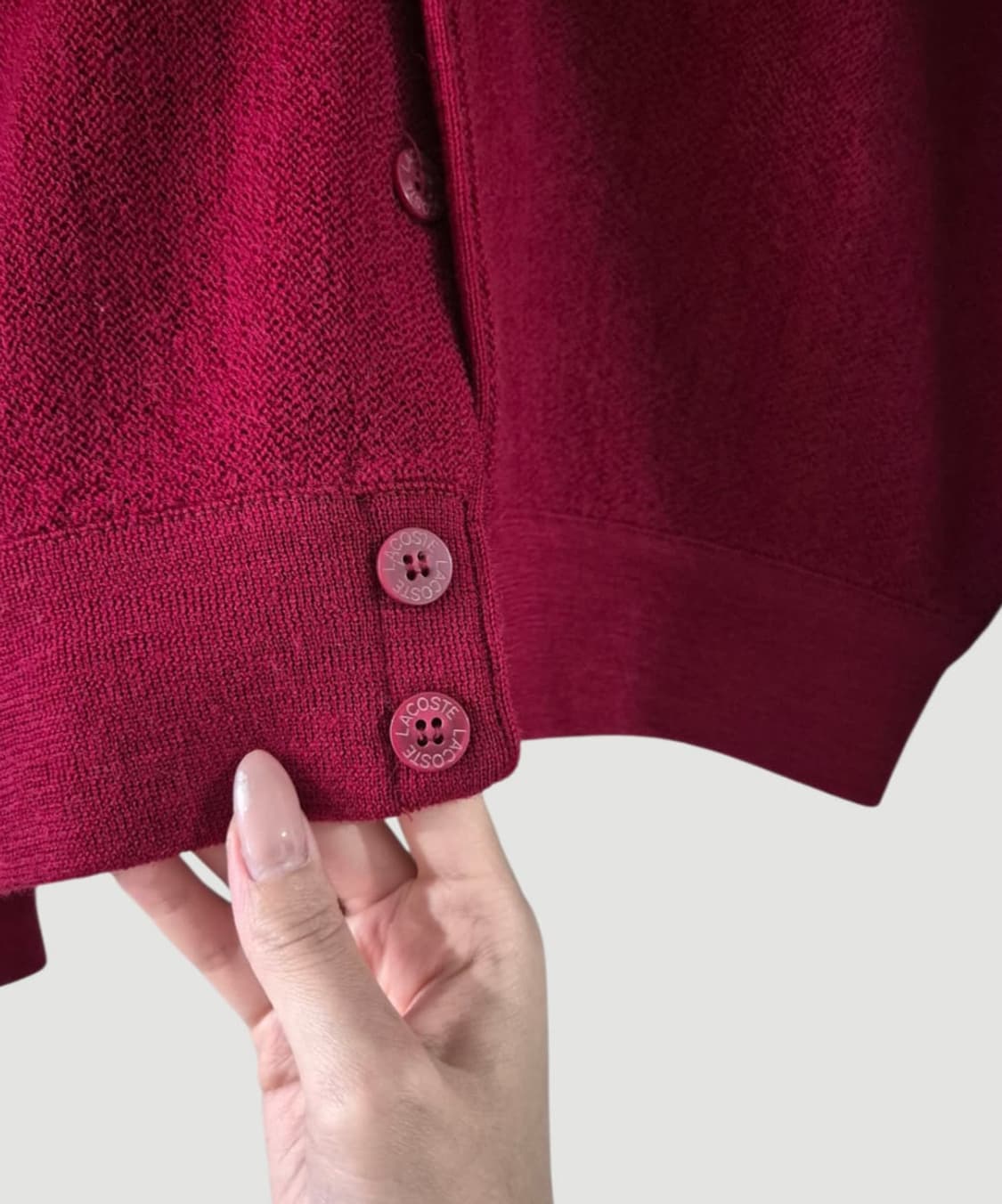라코스테 가벼울 니트 가디건  상품이미지3