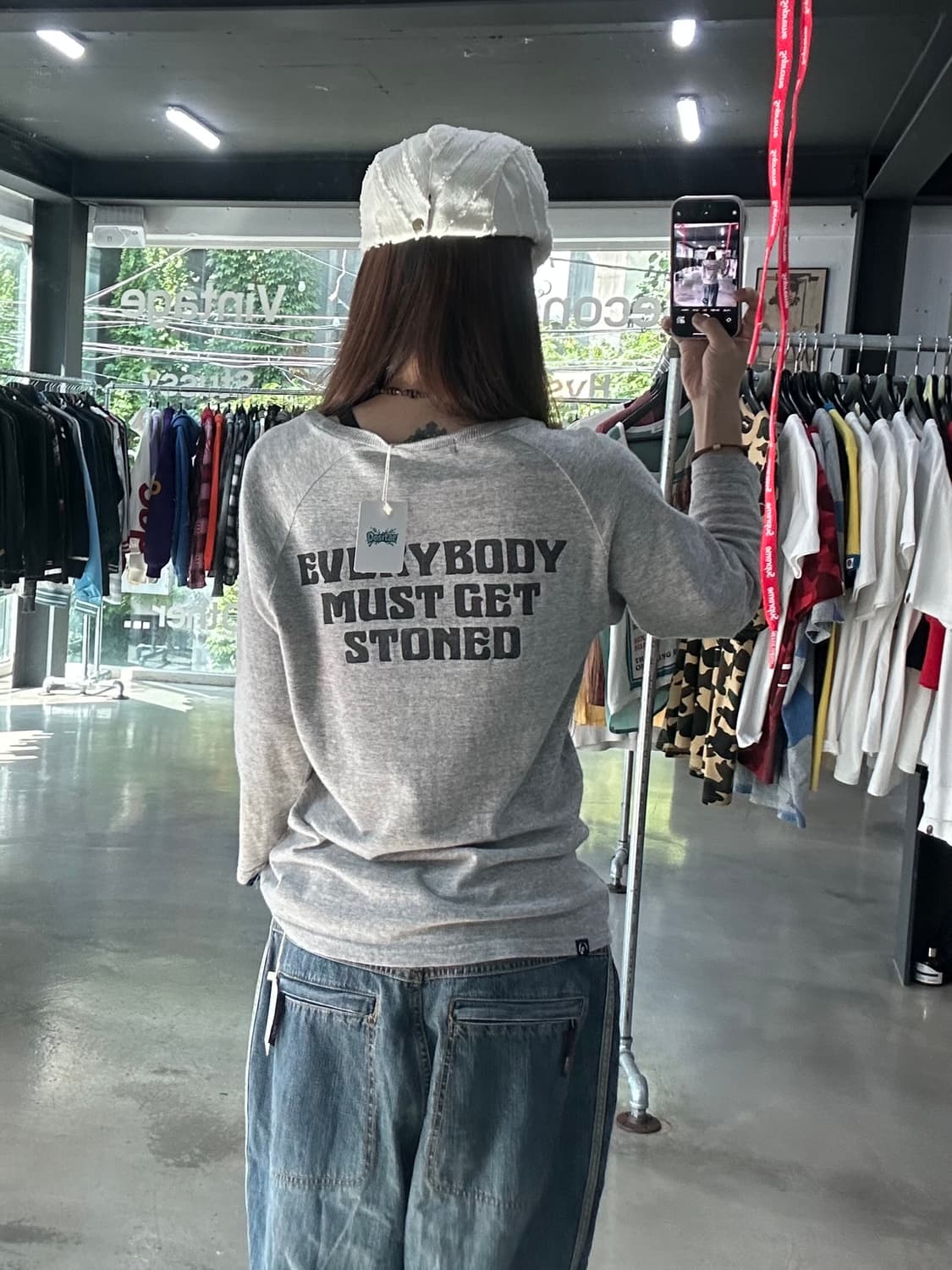 히스테릭글래머 퍽베어 백프린팅 롱슬리브 상품이미지3