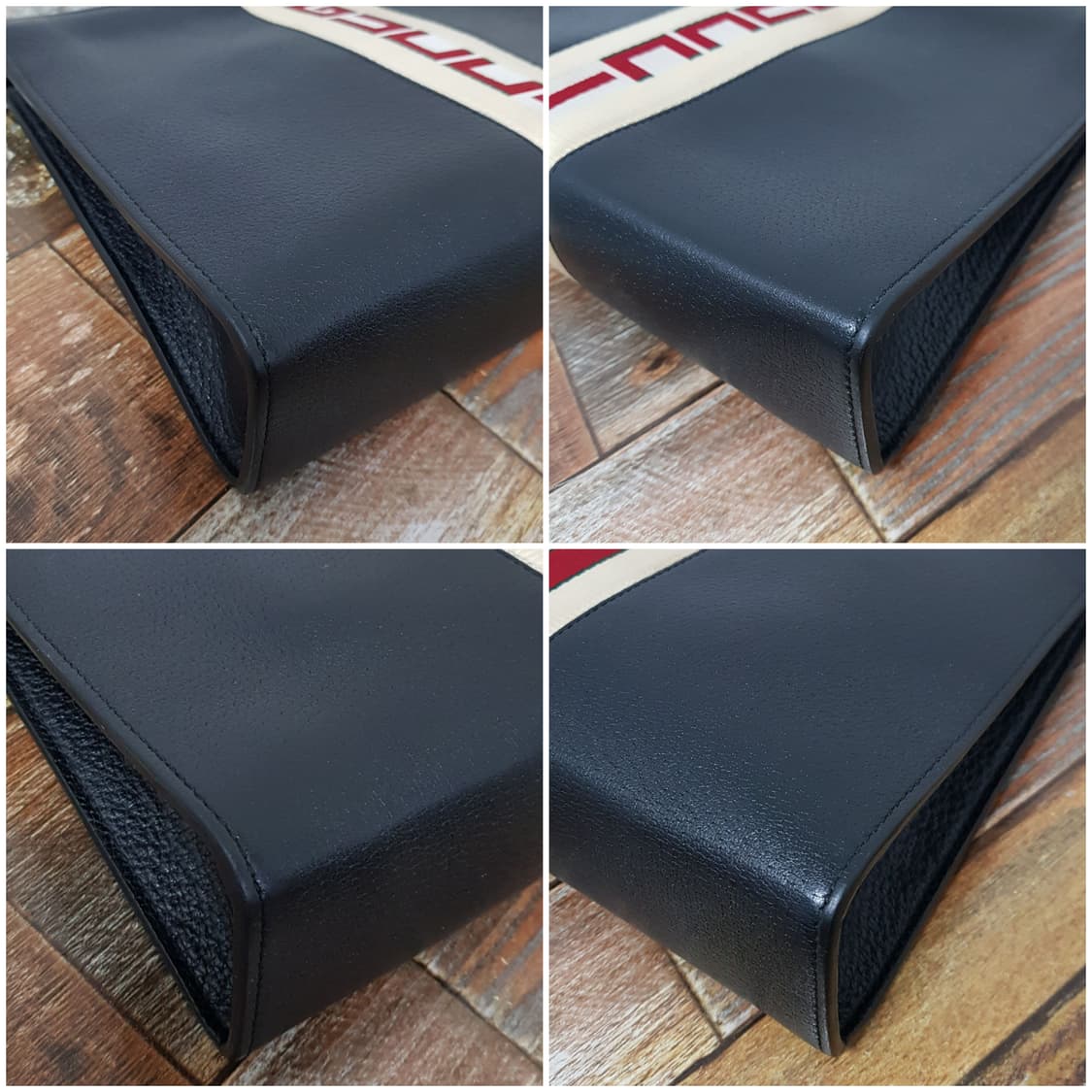 [정품] 구찌 로고밴드 레더클러치 블랙 상품이미지6