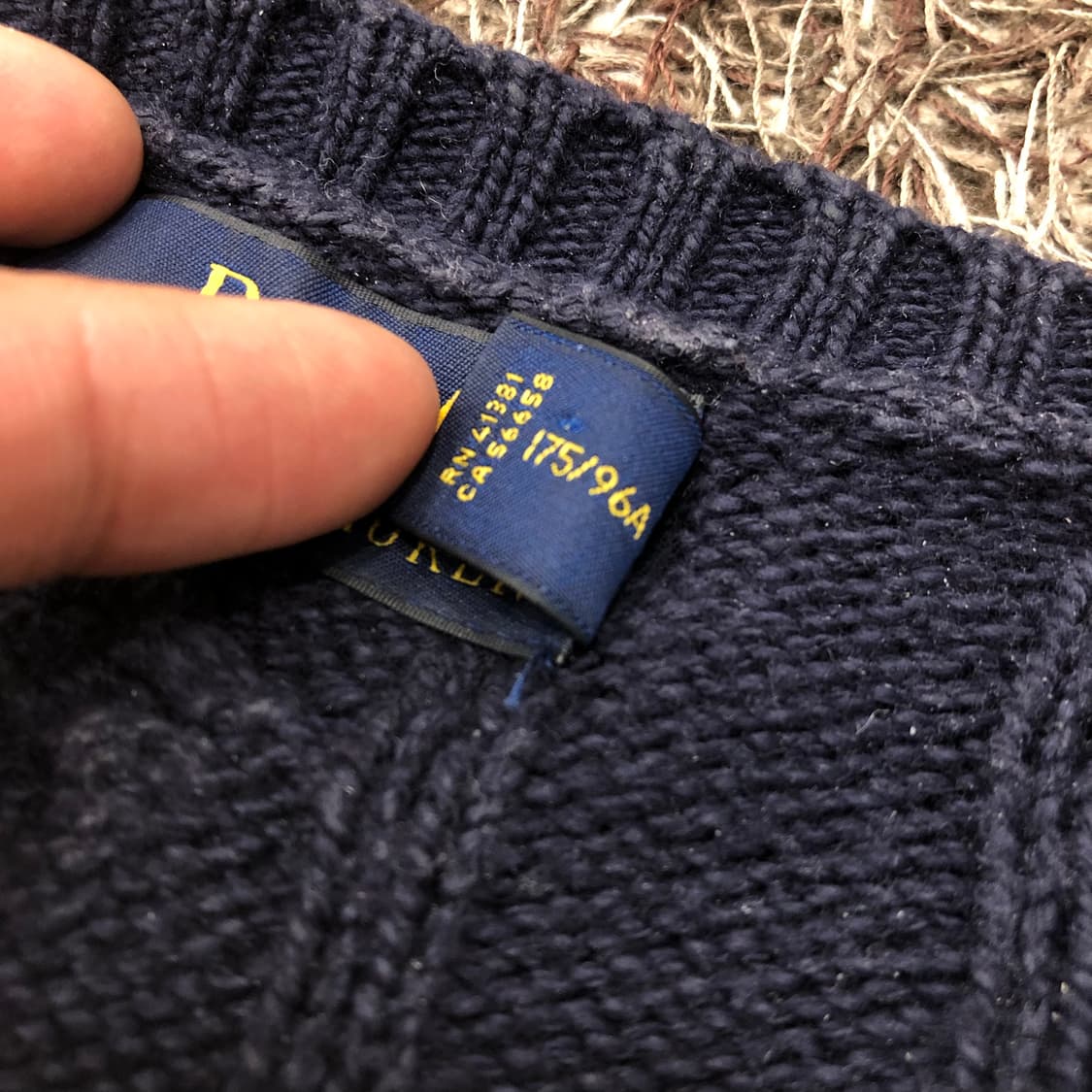 폴로 랄프로렌 네이비 케이블 니트 상품이미지5