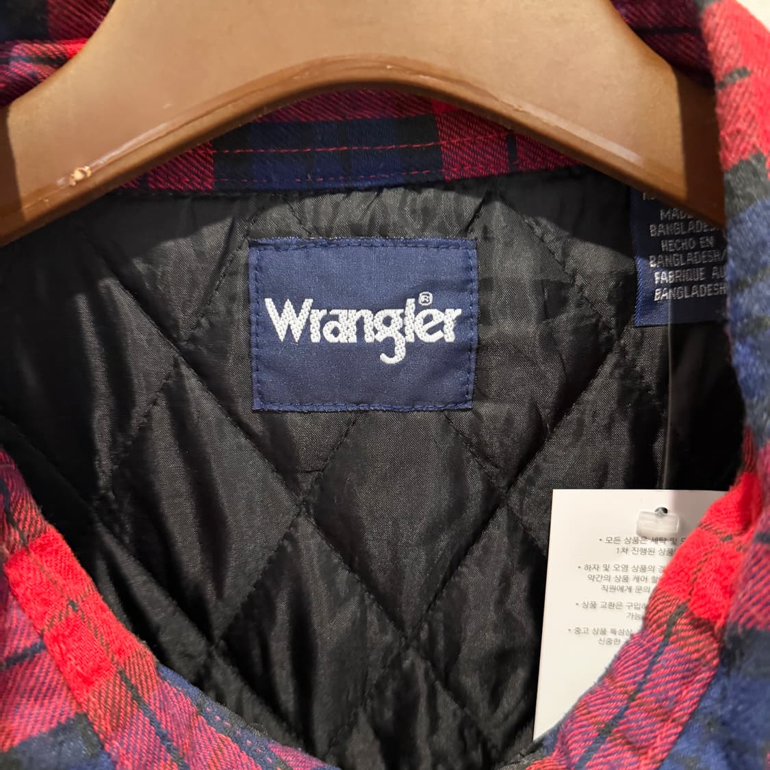 Wrangler 랭글러 버팔로 타탄체크 셔츠자켓 퀼팅안감 디테일 레드 상품이미지6
