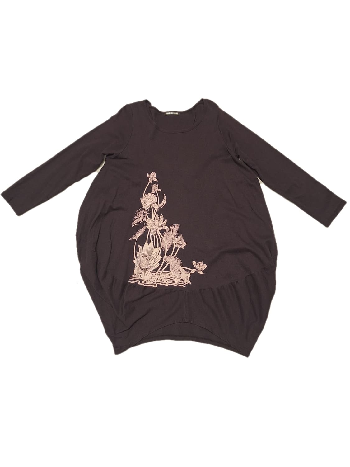 히피 모리걸 꽃 프린팅 티셔츠 원피스 상품이미지2