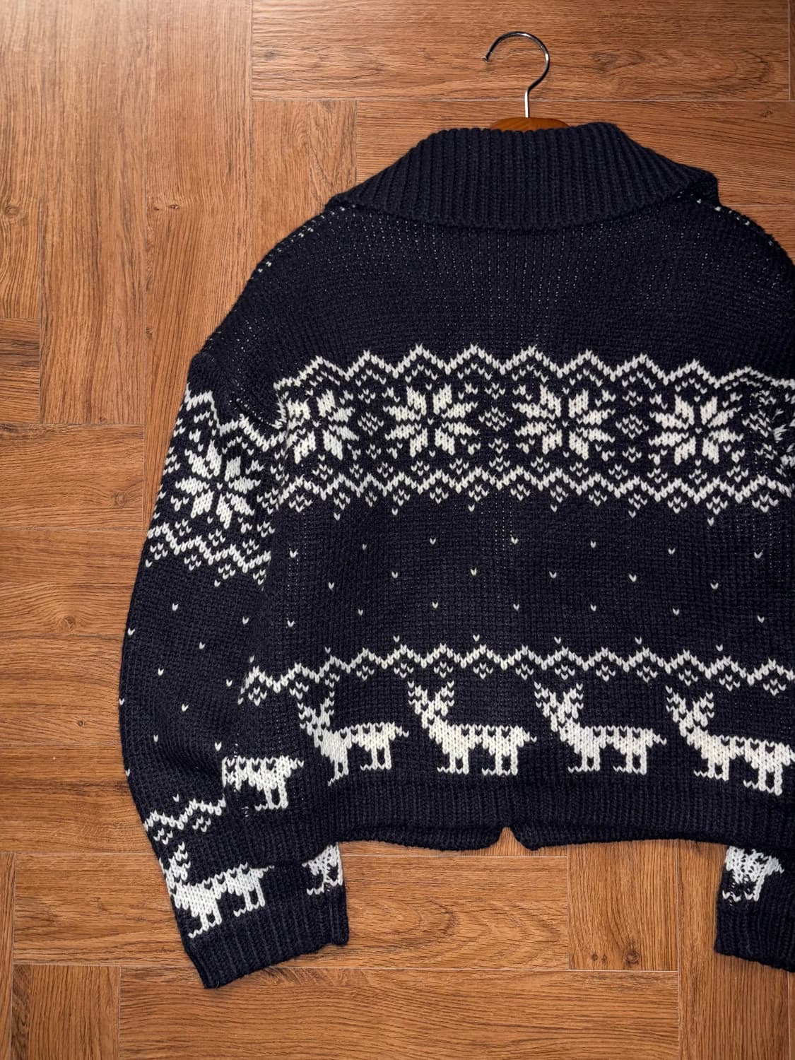 빈티지 노르딕 떡볶이 니트가디건 상품이미지8