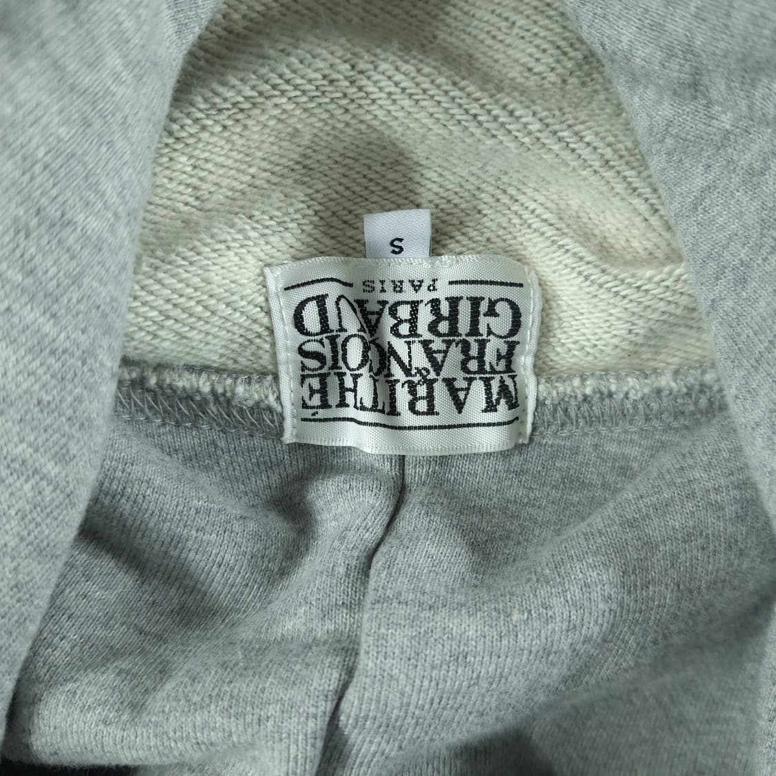 마리떼 프랑소와 저버 그레이 그린 배색 빅프린팅 헤비코튼 후드 티셔츠 M 상품이미지6