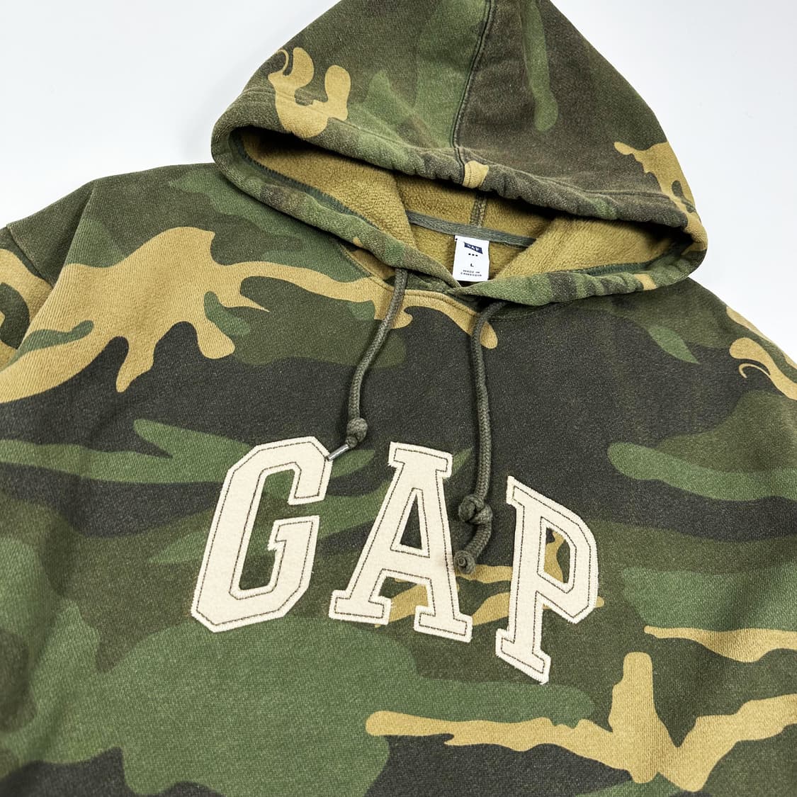 갭 GAP 밀리터리 카모 레터링 후드티 (L) 상품이미지3