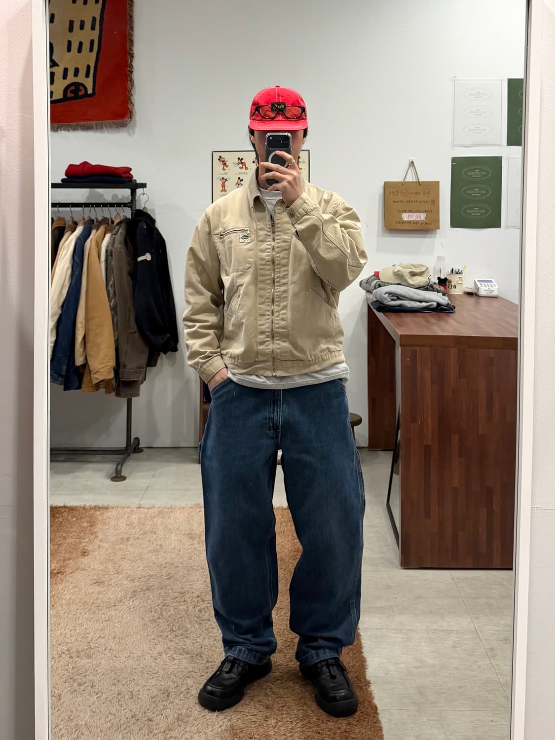 00s M Superior 빈티지 카펜터 데님 워크 팬츠 (33inch) 상품이미지2