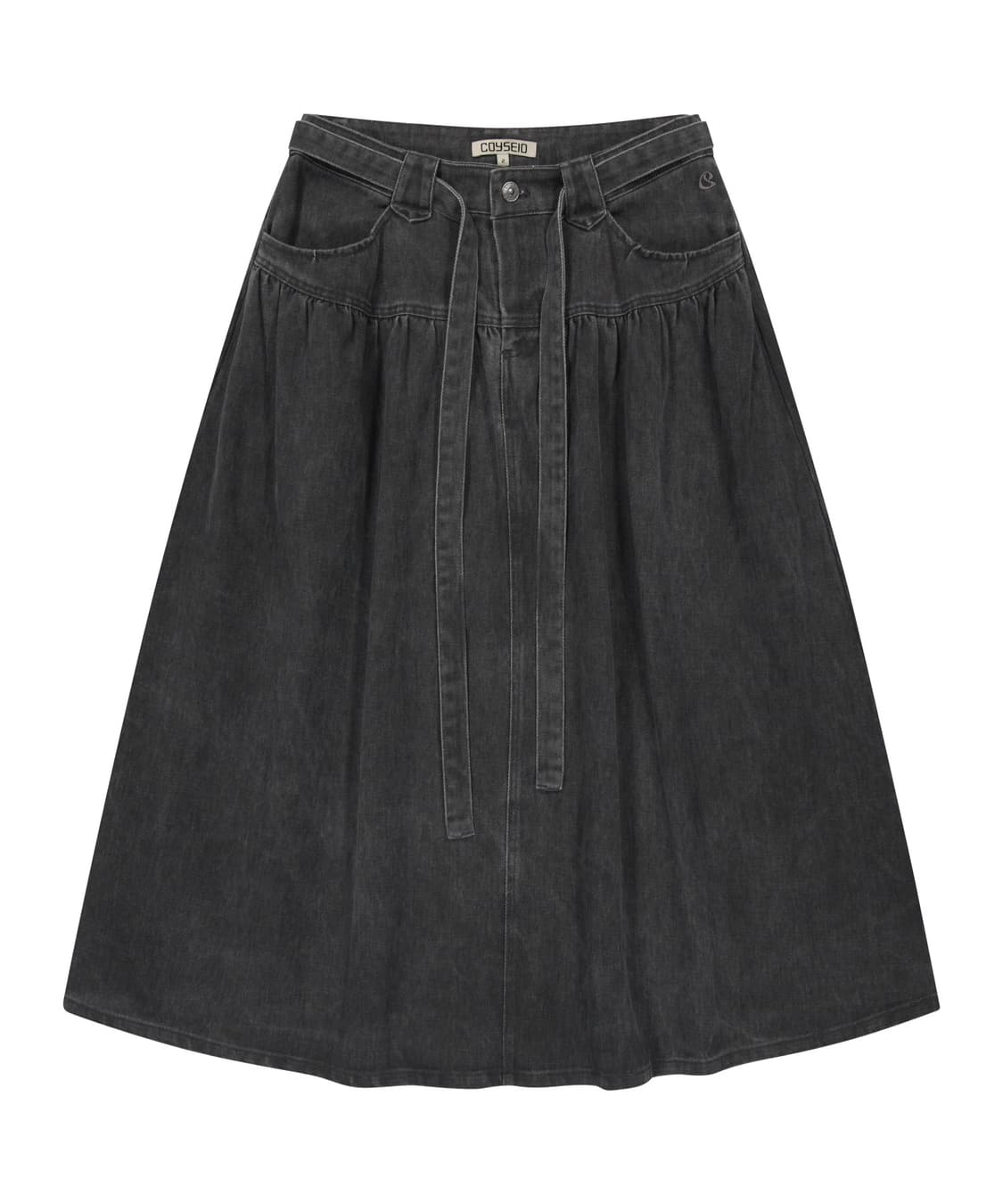 Puffy cotton skirt charcoal 상품이미지1