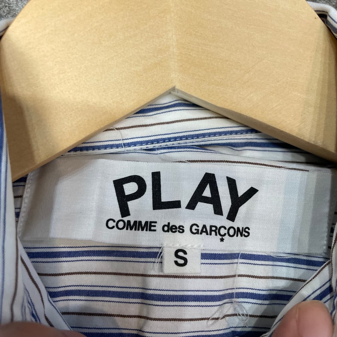 꼼데가르송 블랙와펜 스트라이프 셔츠 상품이미지4