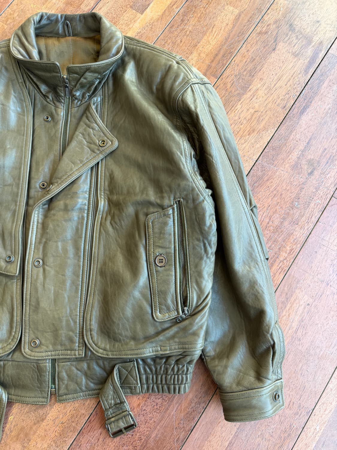 80s Italian Structural Lambskin Bomber 상품이미지4