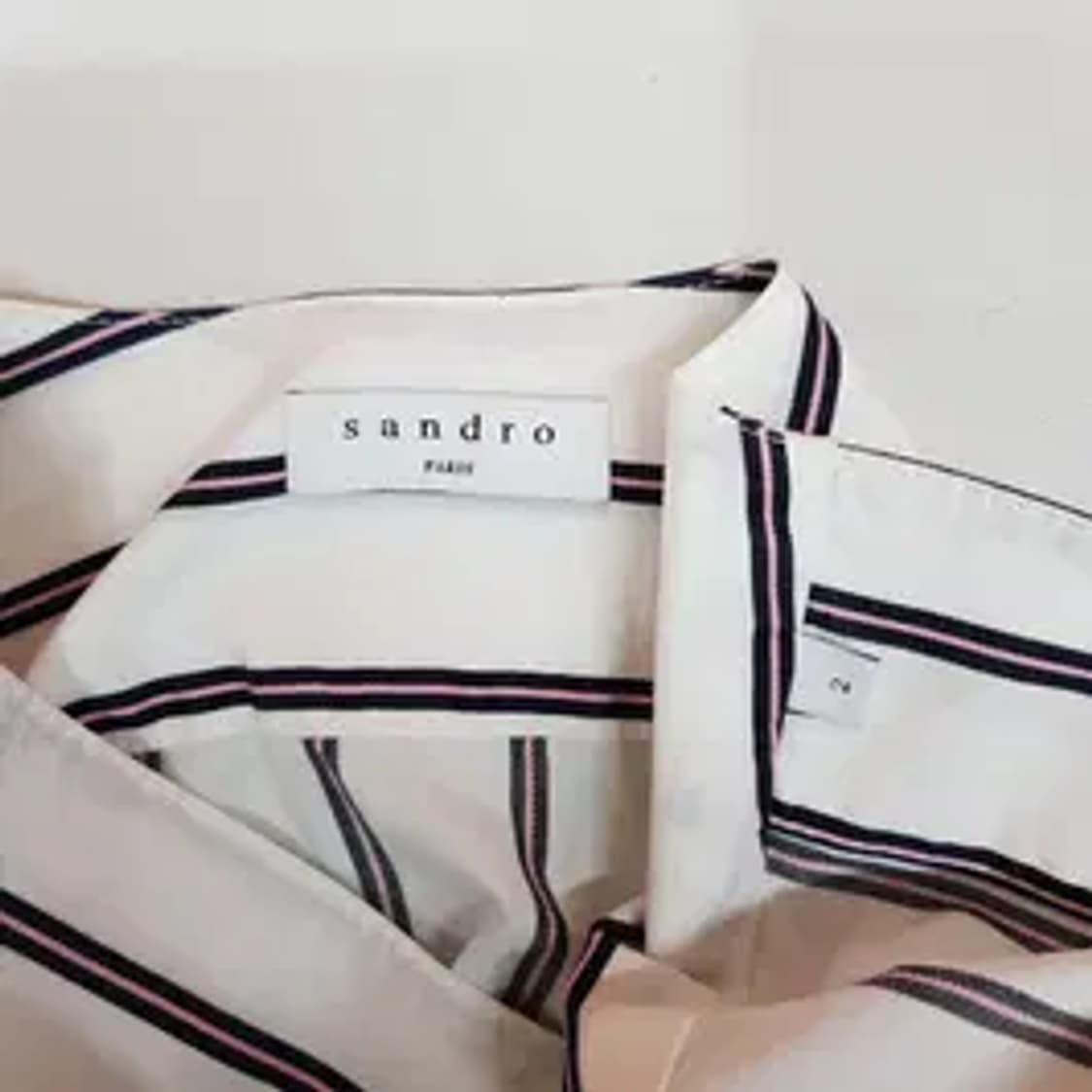 산드로 Sandro 스트라이프 브이넥 버튼 블라우스 2사이즈 상품이미지6