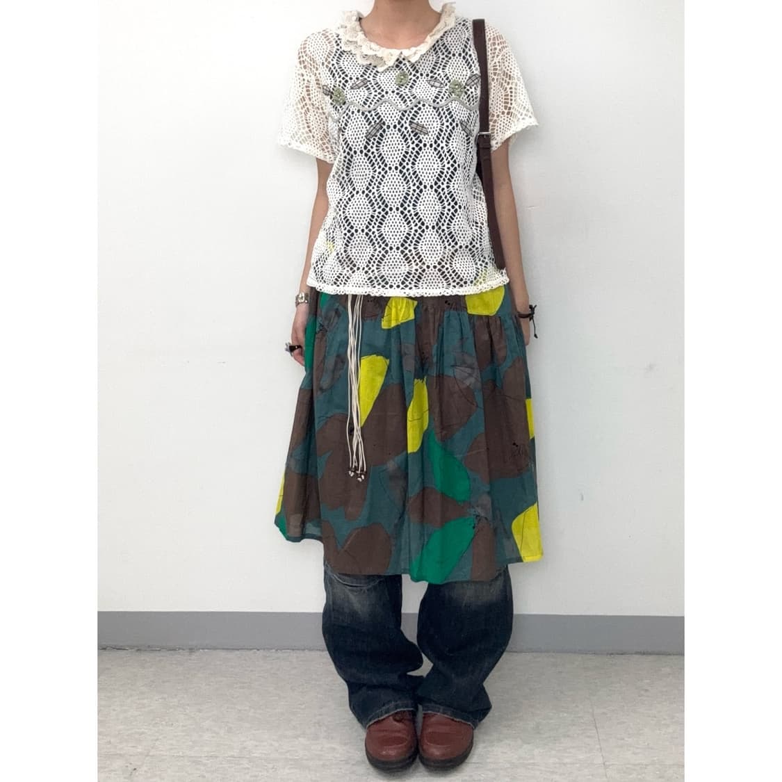 빈티지 아이보리 크로셰 반팔 상품이미지2