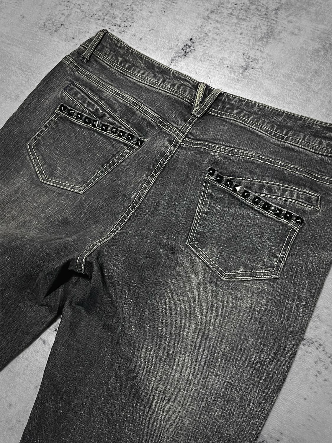 00s black stud punk denim  상품이미지7