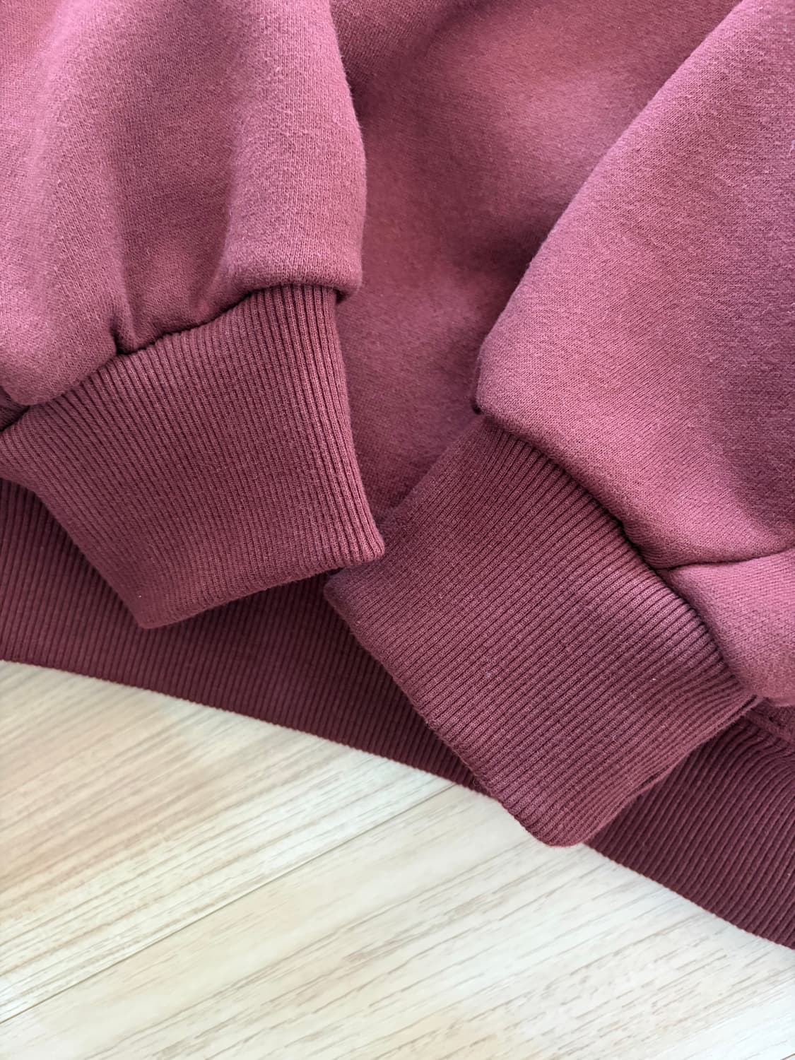 제멋 아크 롤링 버건디 기모 후드티 m 상품이미지4