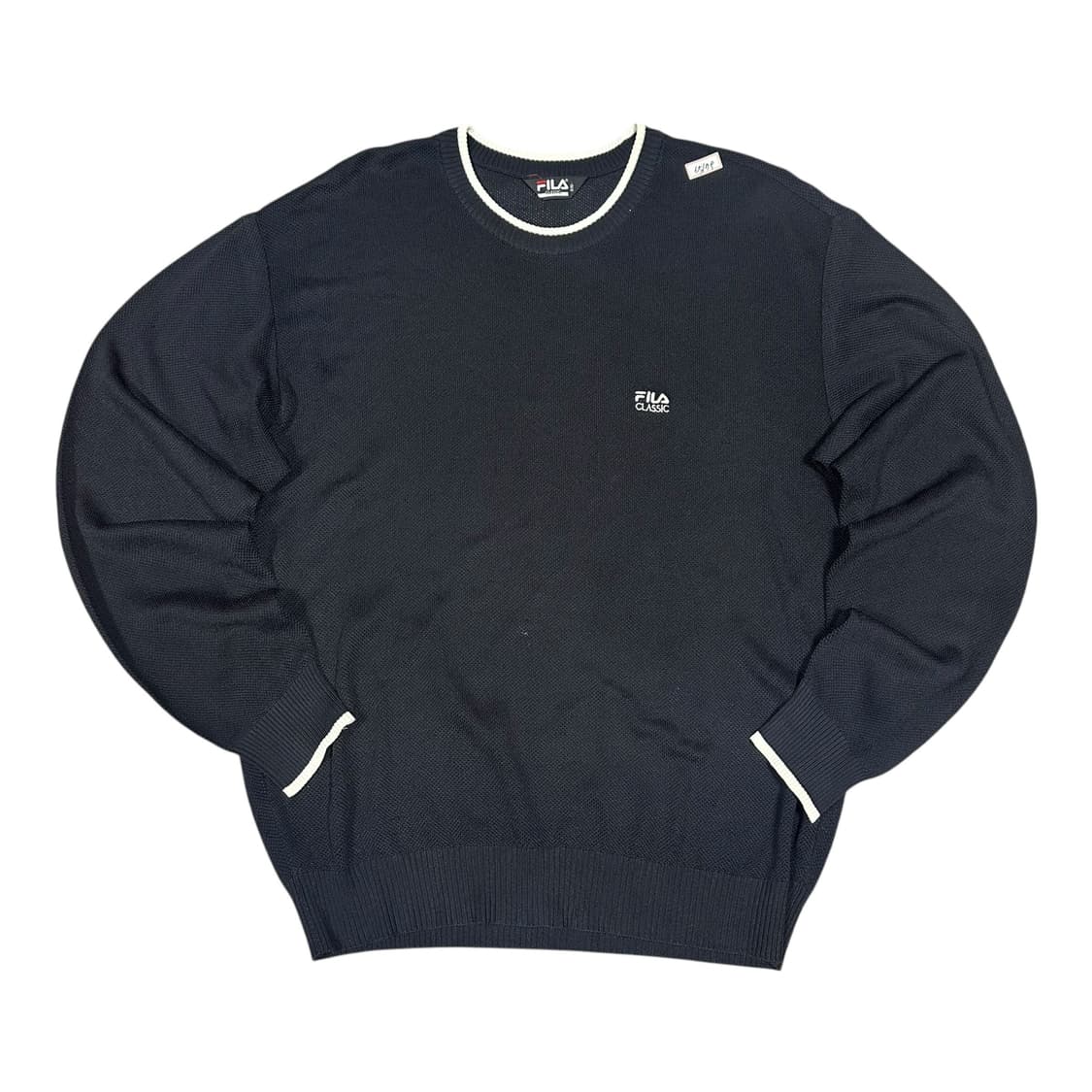 ✨ (바배) 휠라 클래식 블랙 니트 맨투맨  상품이미지1