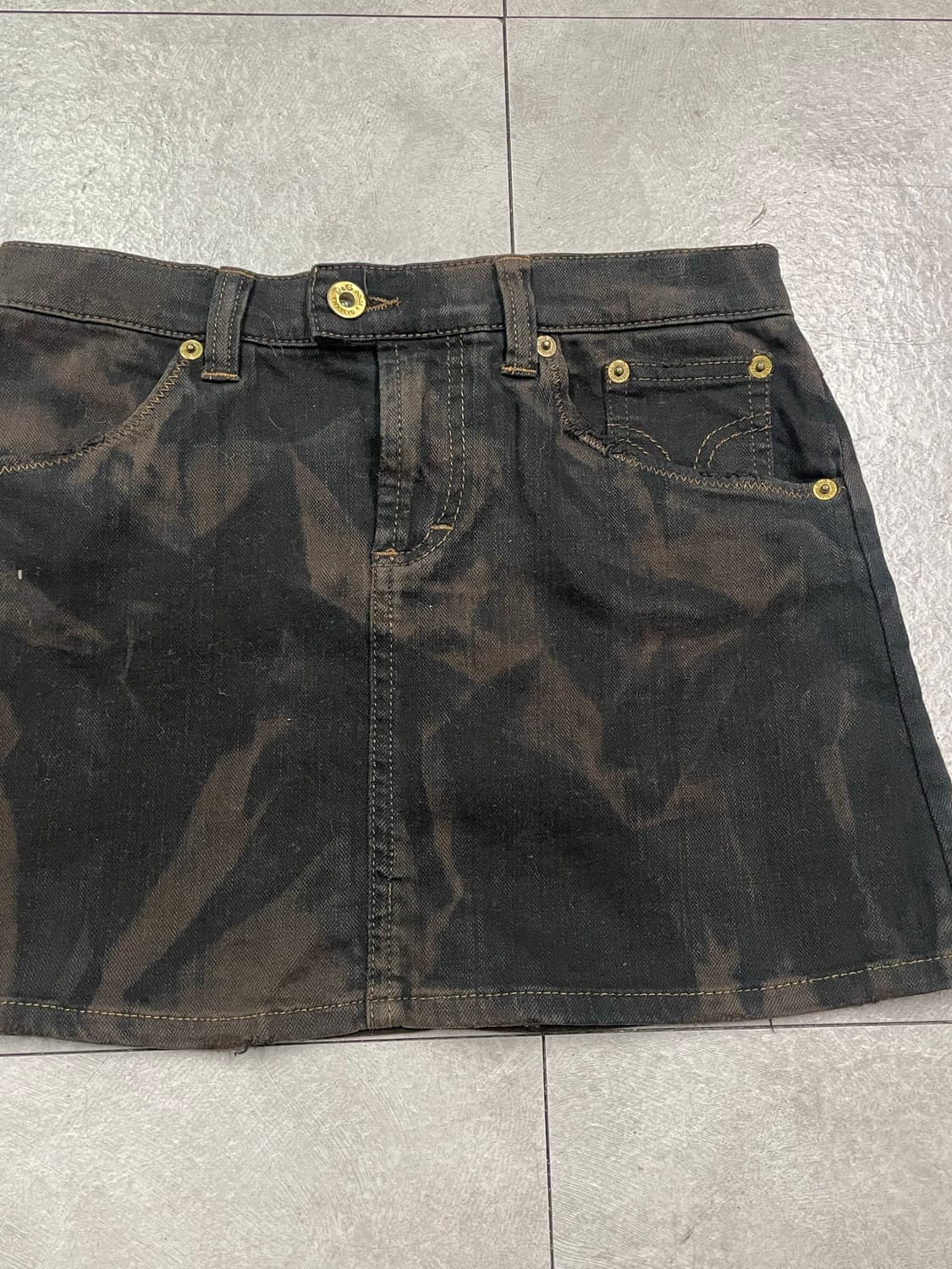 돌체앤가바나 타이다이 미니 스커트 상품이미지3