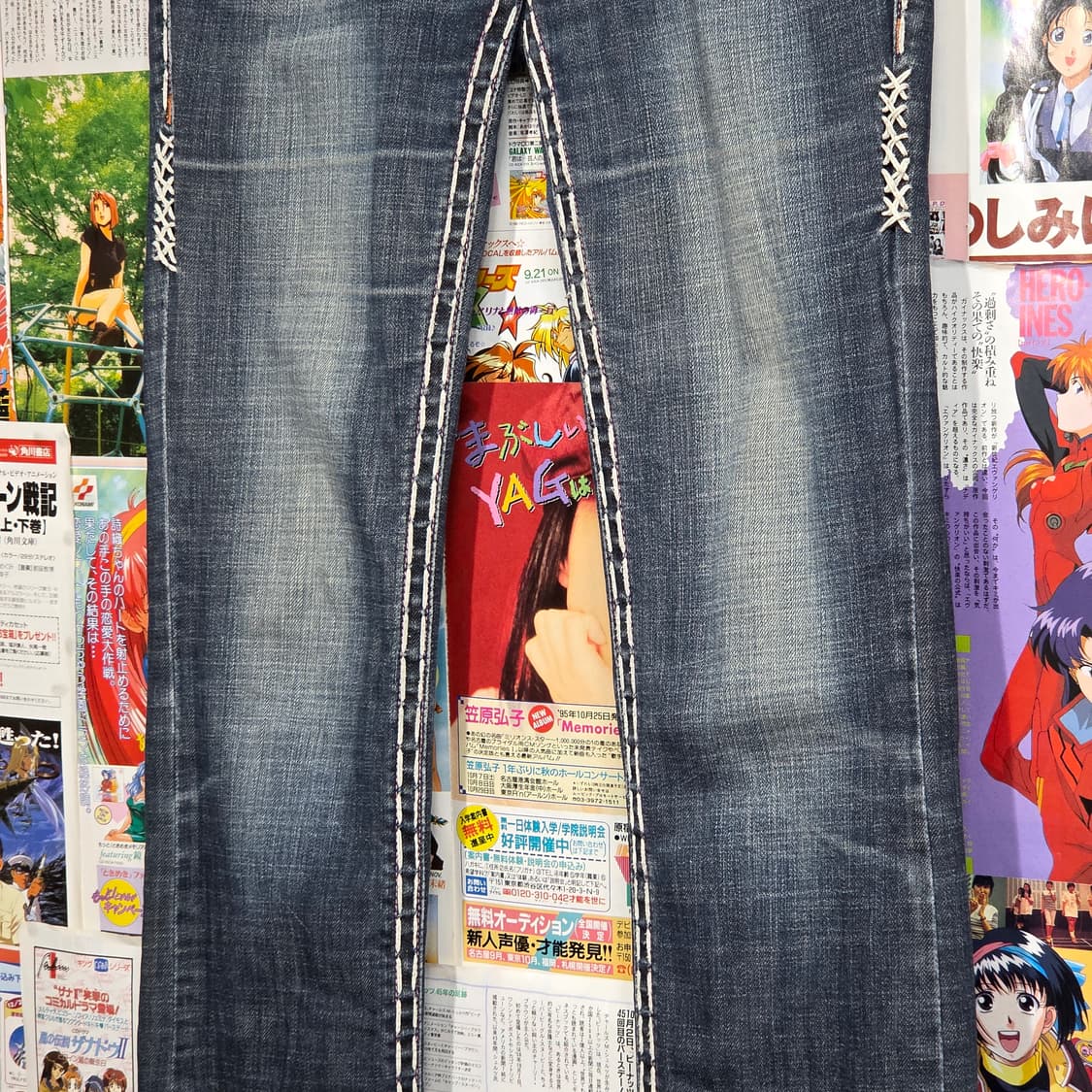 빈티지 백포켓 스터드 로우라이즈 세미 부츠컷 팬츠 상품이미지7