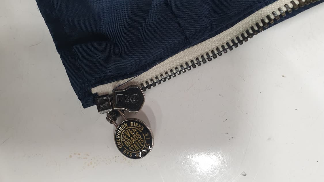 쉐비뇽 바이크 빈티지  나일론 블루종 점퍼L 상품이미지10