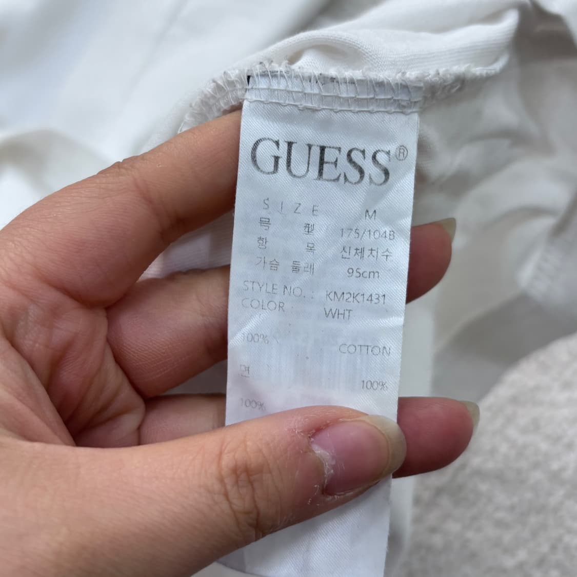 M 게스 여성 빅로고 반팔 티셔츠 0402E 상품이미지4