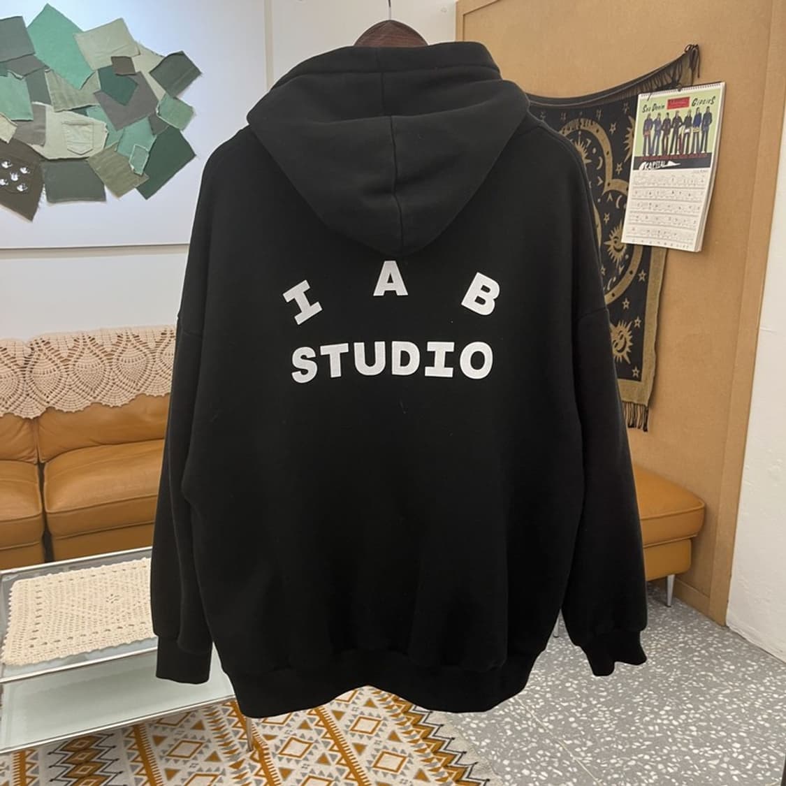 아이앱스튜디오 빈티지 캐주얼 백로고 후드티 115 C10993 상품이미지3