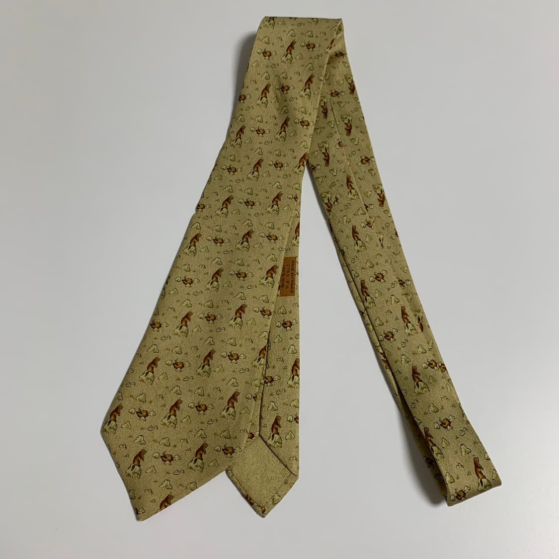 에르메스(HERMES) 프랑스 명품 100실크 혼주 정장넥타이 A+등급 상품이미지8