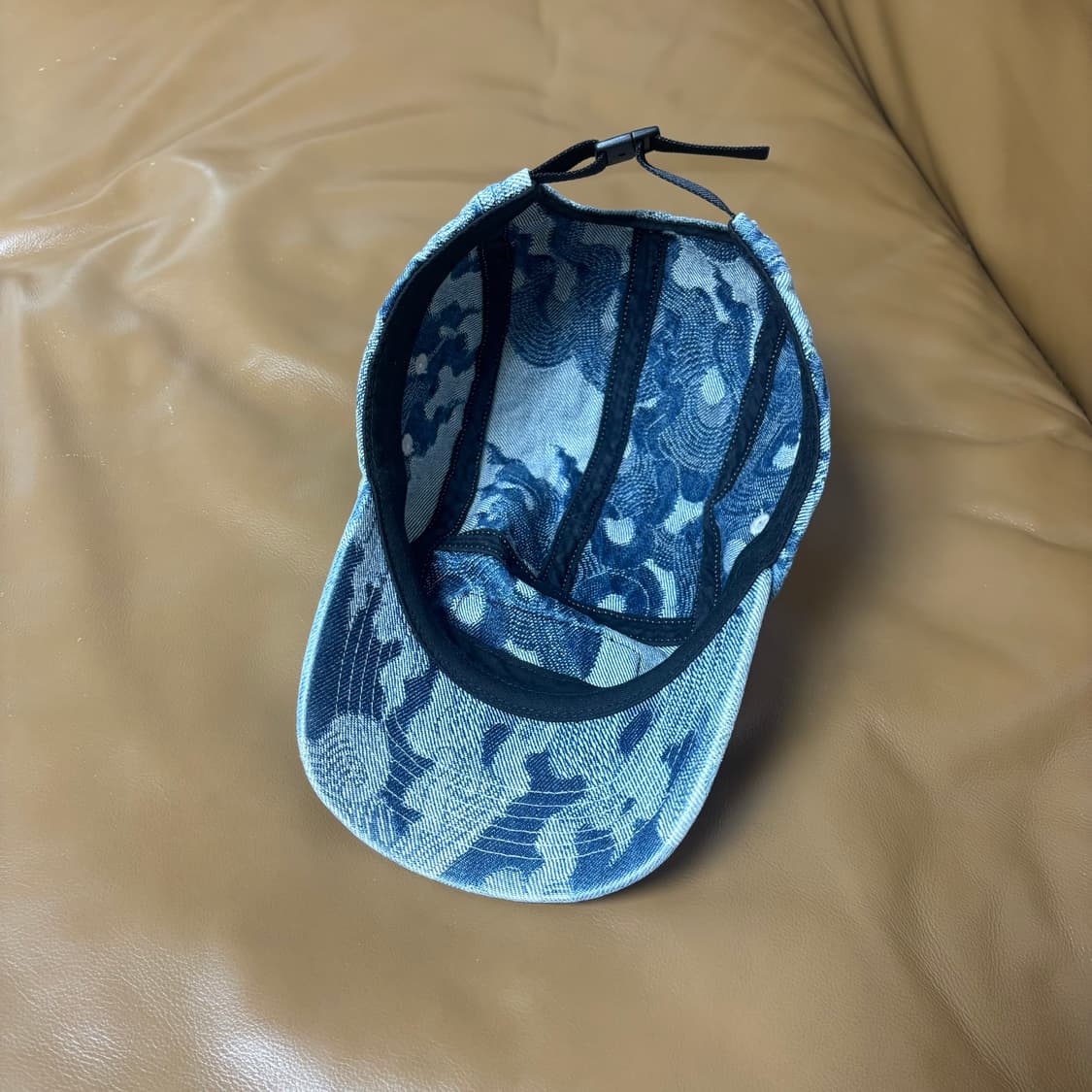 슈프림 캠프캡 모자 박스로고 플레임 워시드 데님 상품이미지6