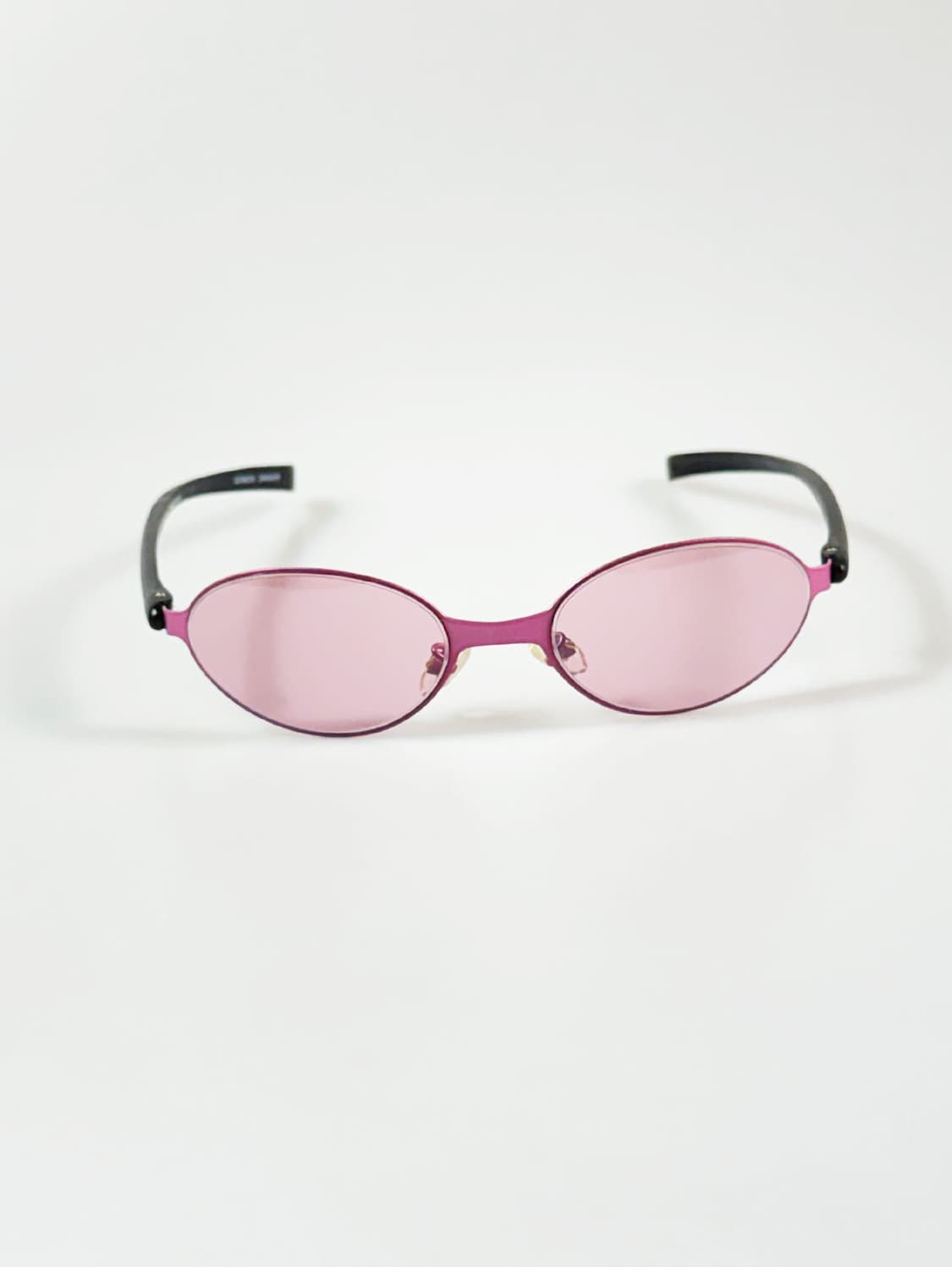 90s DOMON 핑크 메탈 슬림 오벌 프레임 빈티지 틴트 선글라스 상품이미지2