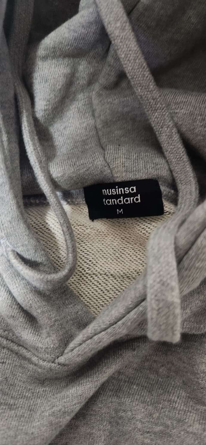 [M] 무신사 스탠다드 무탠다드 헤비웨이트 오버사이즈 후드 티셔츠 그레이 상품이미지3