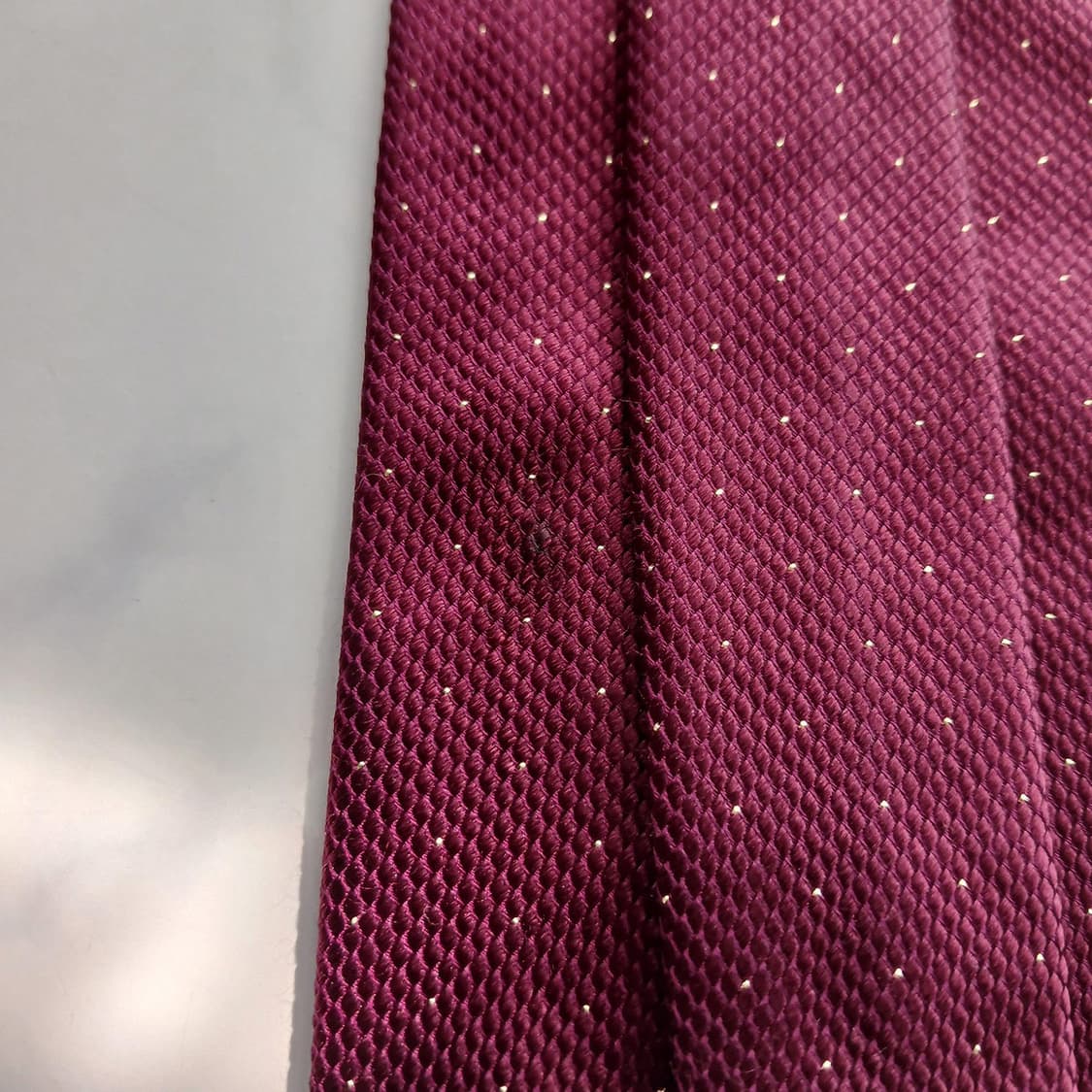 피에르 발망 실크 버건디 도트 넥타이 9.2cm A등급 A18650
 상품이미지8