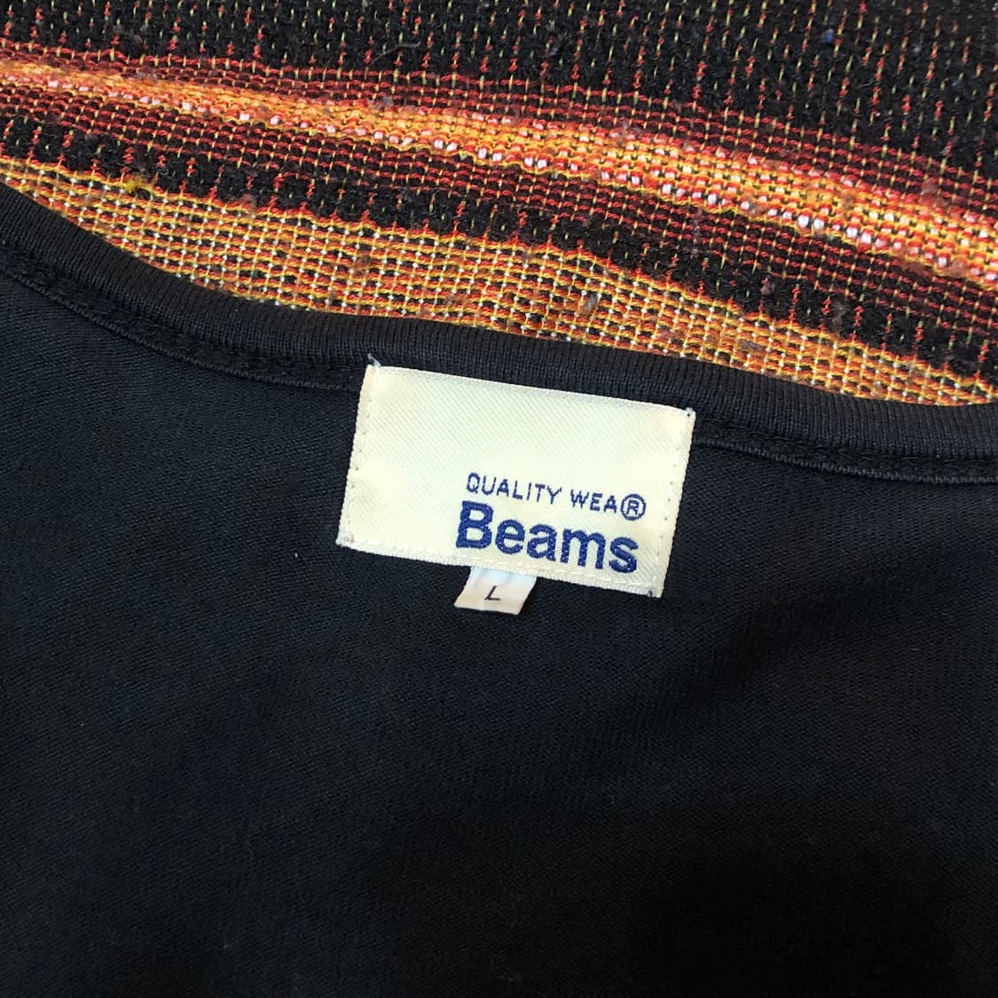 Beams velvet striped cardigan 상품이미지6