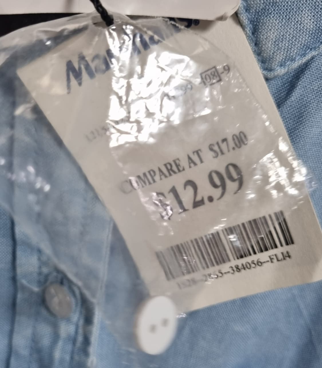 새상품) L (77) SIM&SAM 빈티지 하늘색 블라우스 상품이미지5