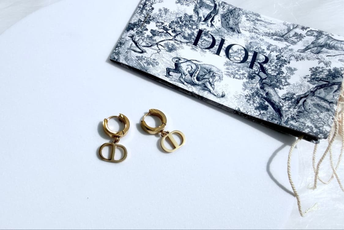 디올 골드 심플 아어링 상품이미지3