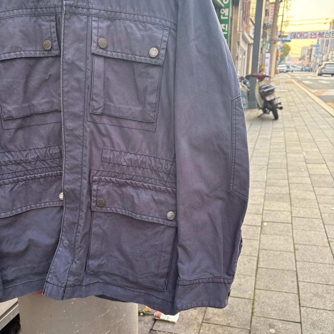 씨피컴퍼니 네이비 페이딩 고글 사파리 후디 자켓 상품이미지3