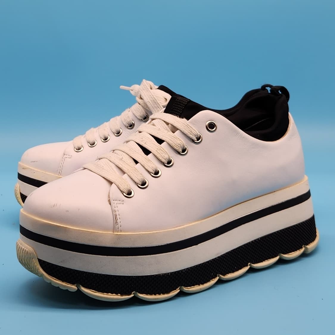 oo PRA 가죽 플랫폼 스니커즈 230 굽6 상품이미지1