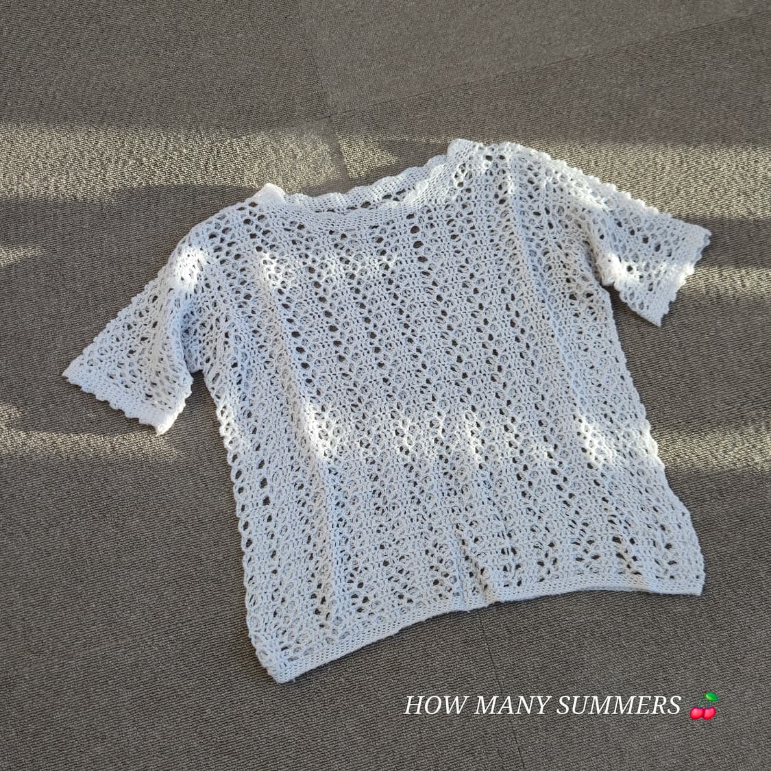 화이트 여름 반팔 니트 상품이미지4