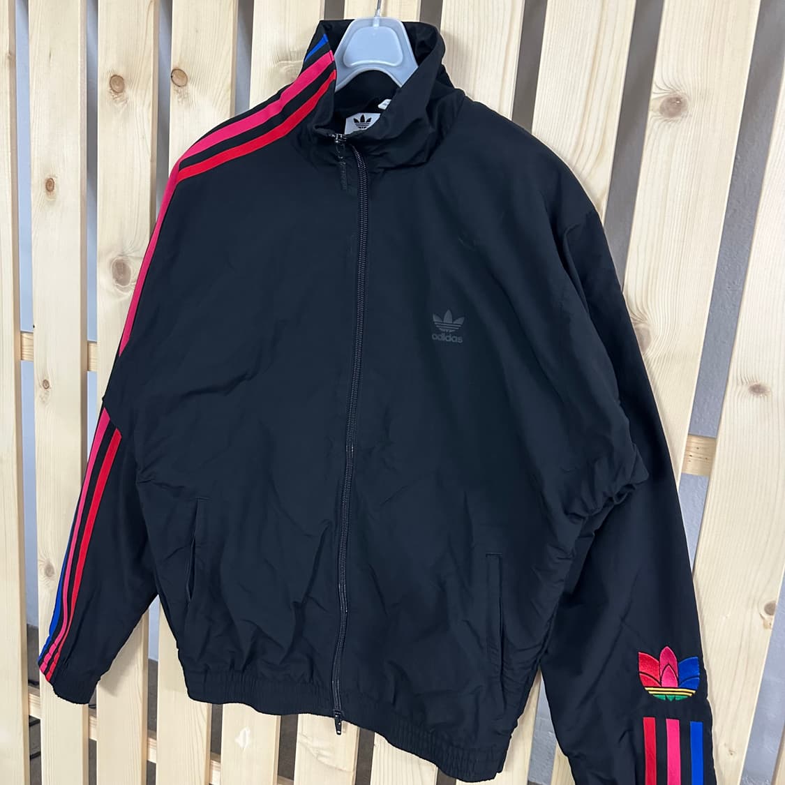 (S) 아디다스 트레포일 블랙 바람막이 자켓 상품이미지2