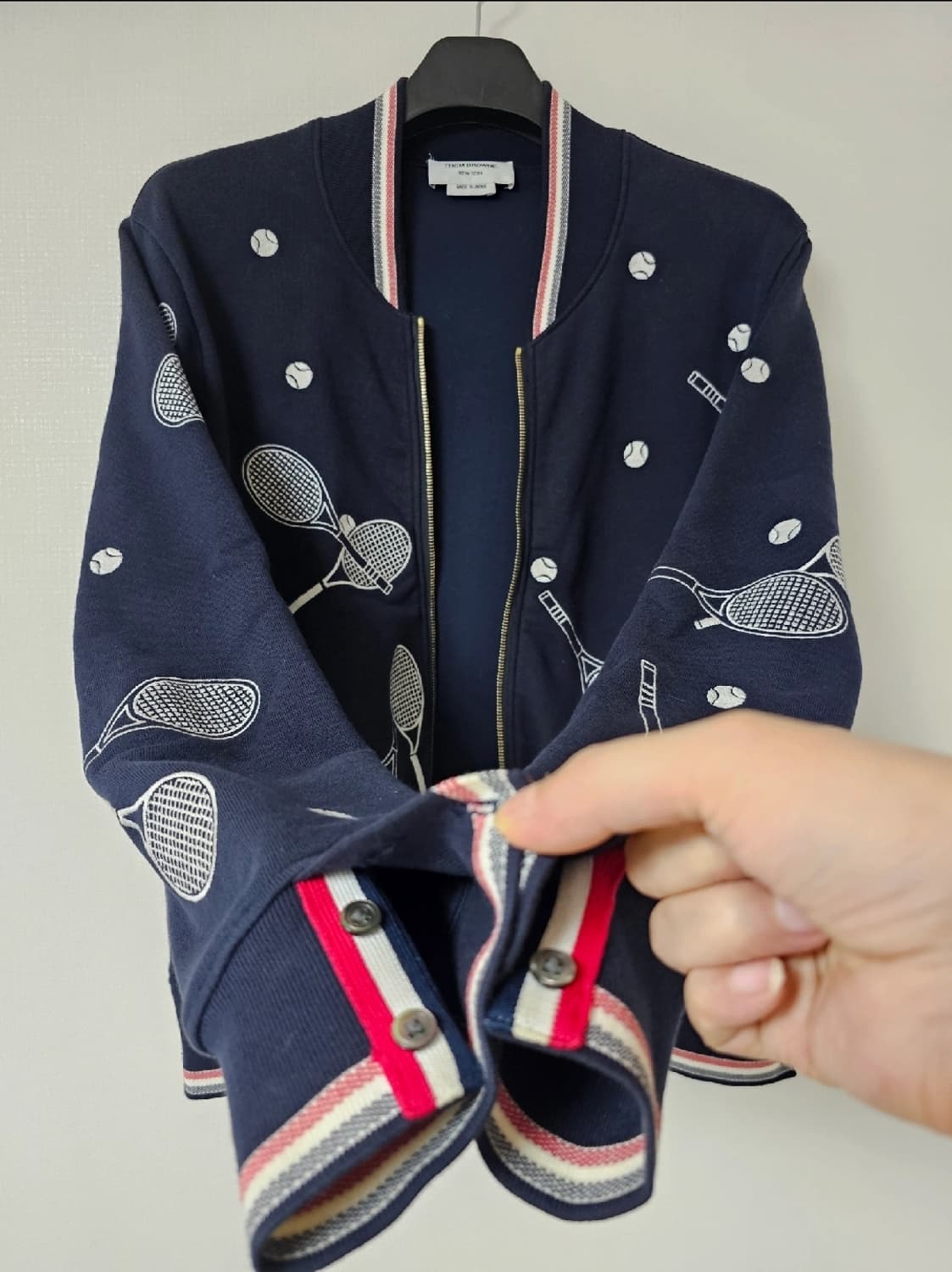 톰브라운 테니스 프린트 집업 자켓(2/백화점정품) 상품이미지3